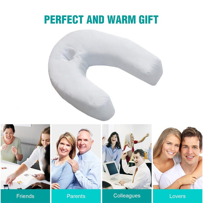 U-Shaped Side Sleeping Pillows For Neck And Shoulder Pain, Air Beads Support Pillow with Removable Cooling Cover, Neck Shoulder Spine Alignment for Snoring Reduction & Better Sleep  ﻿ - Image 3